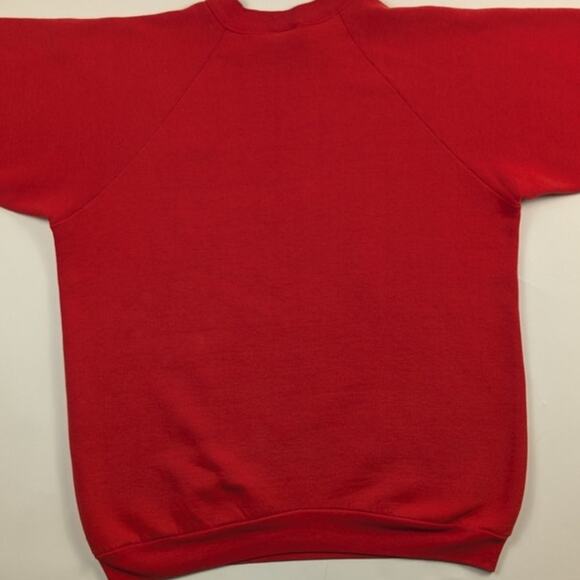 Vintage Hawaii Beach Tourism Tropical Paradise Surf Red 80s Crewneck Fits L - Picture 3 of 8